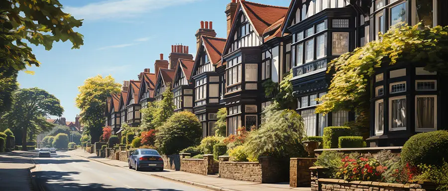 Row of houses in Harrogate